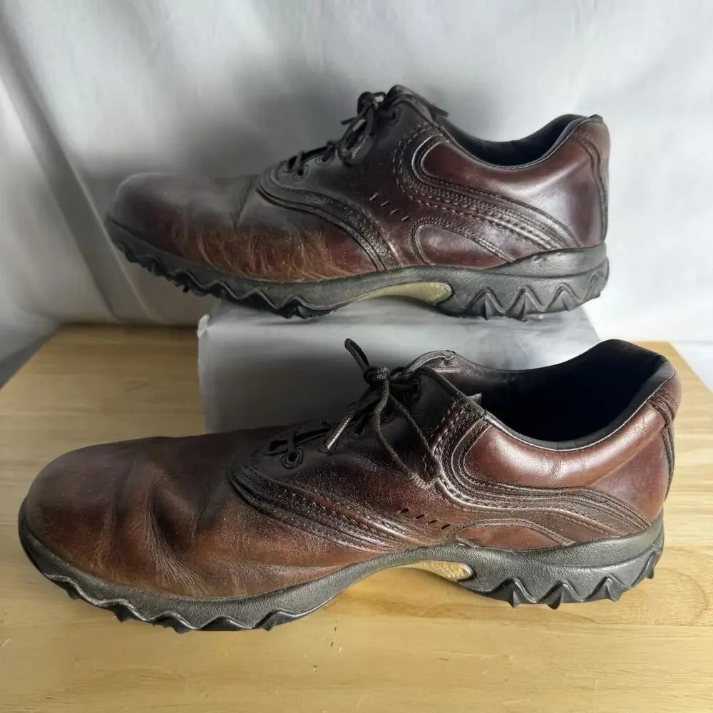 FootJoy Men's Brown Contour Series Golf Shoes Size 12 Classic Leather Golf